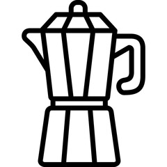 moka pot line icon