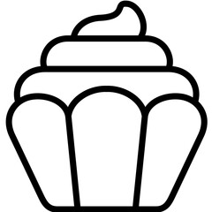 cupcake line icon
