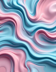 The image features an abstract, swirling pattern with smooth, flowing lines and vibrant colors