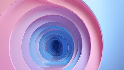 Obraz premium Abstract spiral tunnel of pastel colors