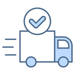 Transport White Blue Icon Element For Design