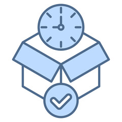 Fulfillment White Blue Icon Element For Design