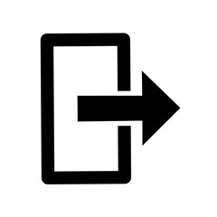 log out icon vector on white background. exit icon