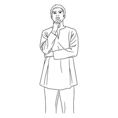 Film Industry Actor Lineart – Actor Vector Illustration with Creative Concept – Actor Drawing – Line Art Drawing of Actor – Actor Icon