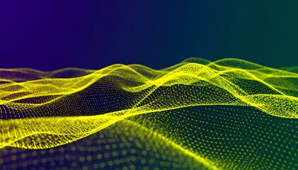 Abstract digital landscape of interconnected points