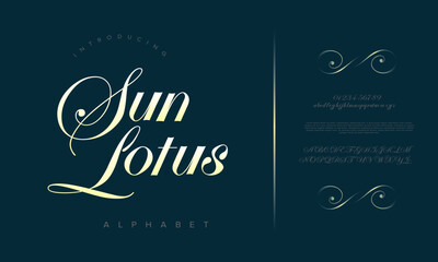 Sun Lotus Elegant Script Serif Font for Timeless Branding Design