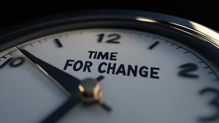 Fototapeta premium A close-up of a clock face emphasizing the phrase 
