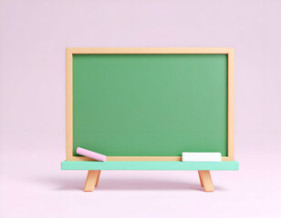 Green Chalkboard on a Light Pink Background
