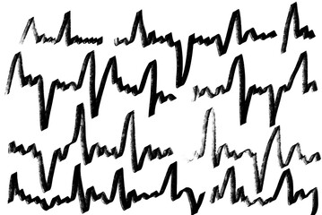 Schrift Text Fantasieschrift Gekritzel geschrieben in schwarz mit digitalem Pinsel