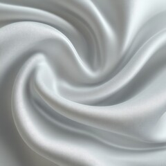 Obraz premium Smooth, flowing, light gray silk fabric drapes in swirling folds