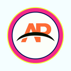 Abstract logo with letters a and r