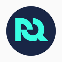 Modern abstract logo design with teal and navy