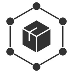 Flow Glyph Icon Element For Design