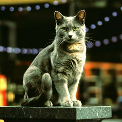 cat grey