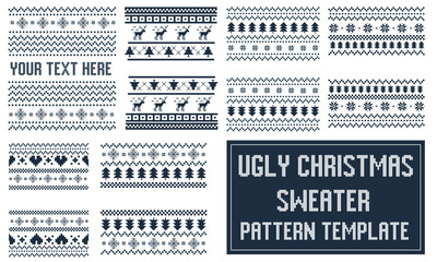 Ugly Christmas Sweater pattern template