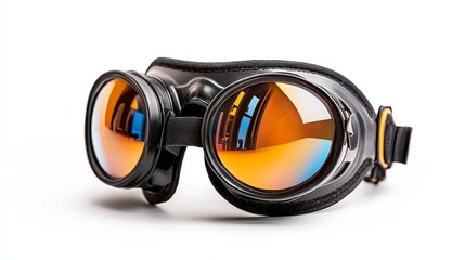 Goggles with multiple magnifying lenses isolated on white background