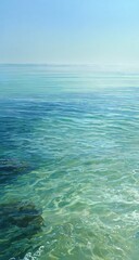 Tranquil sea vista, light teal and turquoise tones