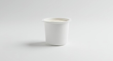 Empty white container on a neutral background for food use  
