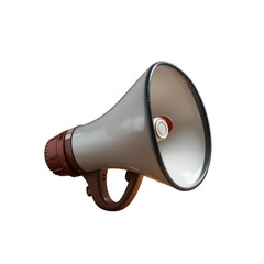 old megaphone isolated on white background