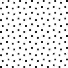 Abstract black and white geometric pattern with repeating squares and swirling lines