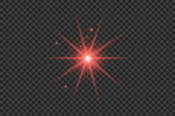 glowing red starburst glow light effect