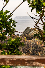 Paisaje en Cudillero, Asturias, España.