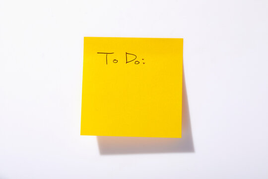 To Do List on yellow post it