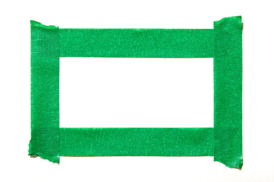 Outline of green tape strips