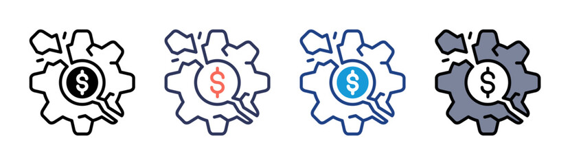 Disruption Icon Set Multiple Style Collection