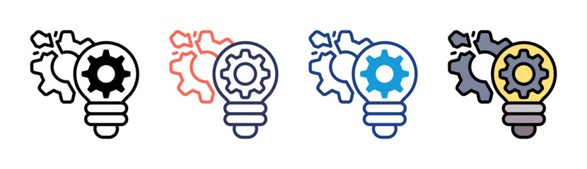 Disruptive Innovation  Icon Set Multiple Style Collection