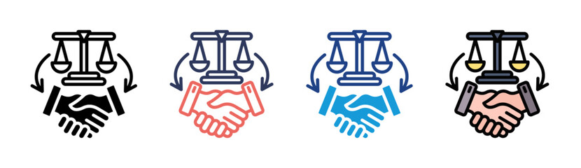 Mediation Icon Set Multiple Style Collection