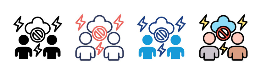 Banned Icon Set Multiple Style Collection