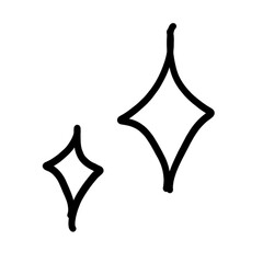 シンプルな手書き風イラスト素材　キラキラ