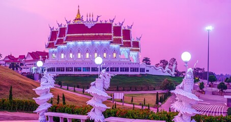 Ordination Hall of Wat Huai Pla Kang in Chiang Rai, Thailand