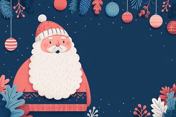 christmas card with santa claus
