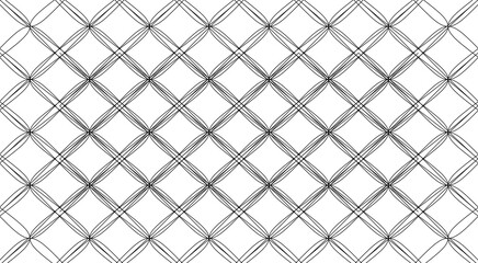 Overlapping diamond shapes with triple line detail