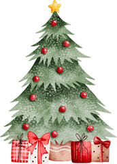 christmas tree with gifts