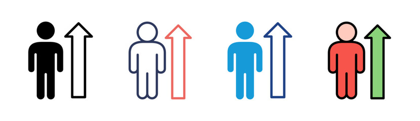 Human Growth Icon Set Multiple Style Collection