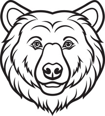 vector illustration of a bear head
