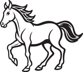 horse silhouette vector