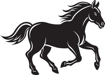 horse silhouette vector