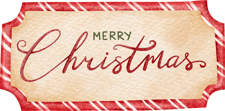 christmas card with red ribbon