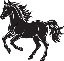 black horse vector illustration