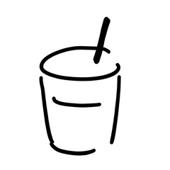 シンプルな手書き風コーヒーのイラスト素材