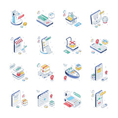 Take a look at this amazing isometric illustrations of shopping and ecommerce