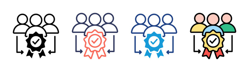 Eligibility Icon Set Multiple Style Collection