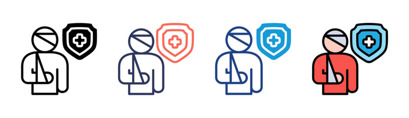 Outpatient Icon Set Multiple Style Collection