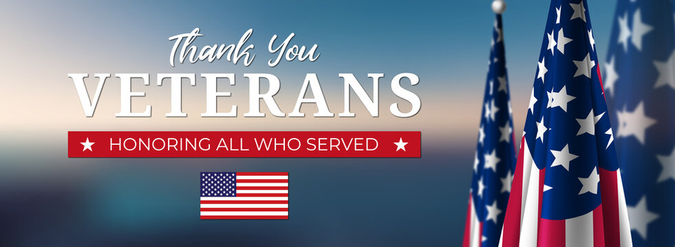 Veterans Day USA Background - Powered by Adobe