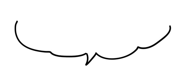 おしゃれでシンプルな手書き風の素材　ふきだし