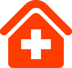 Hospital Building Icon – Emergency Healthcare Center Vector